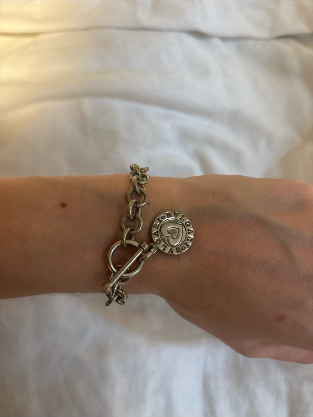BVLGARI Toggle & Charm Bracelet Silver-Tone